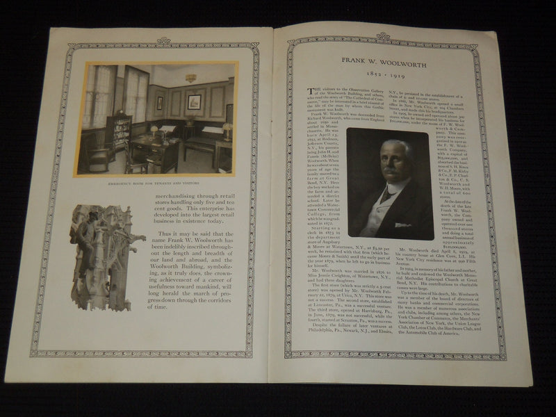 1925THE CATHEDRAL OF COMMERCE BOOK - WOOLWORTH BUILDING, NEW YORK - J 7936