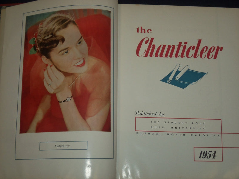 1954 THE CHANTICLEER DUKE UNIVERSITY YEARBOOK - DURHAM NORTH CAROLINA - YB 36