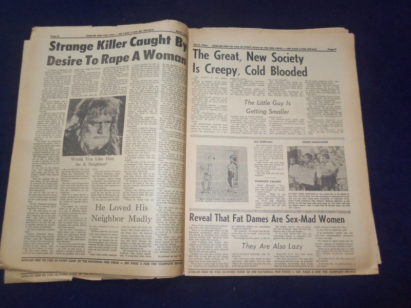 1966 APRIL NATIONAL FREE PRESS NEWSPAPER - THEY BURY THE LIVING - NP 6933