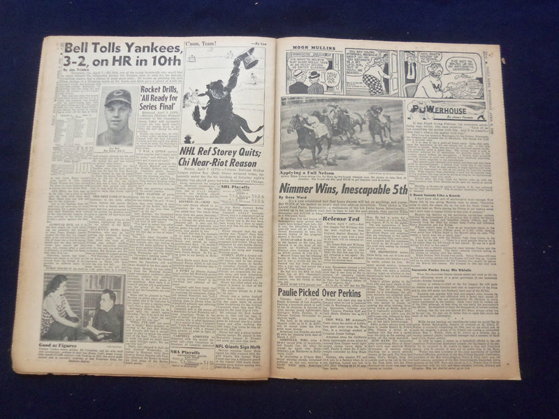 1959 APR 8 NEW YORK DAILY NEWS NEWSPAPER - CONNIE TELLS LOVE STORY - NP 6755