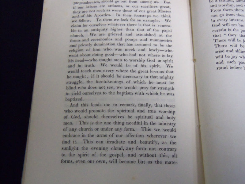 1843 PRES. HOPKINS'S SERMON - PASTORAL ASSOCIATION OF MASSACHUSETTS - J 9001