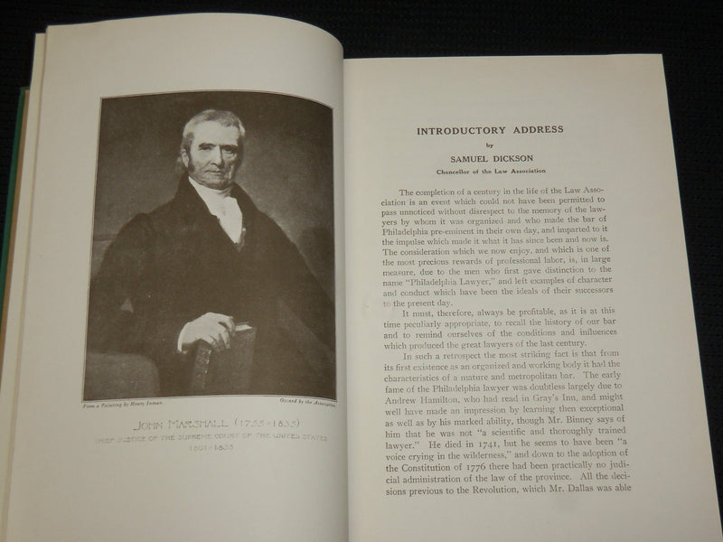 1954 THE LAW ASSOCIATION OF PHILADELPHIA 1802-1902 HARDCOVER BOOK - KD 7339