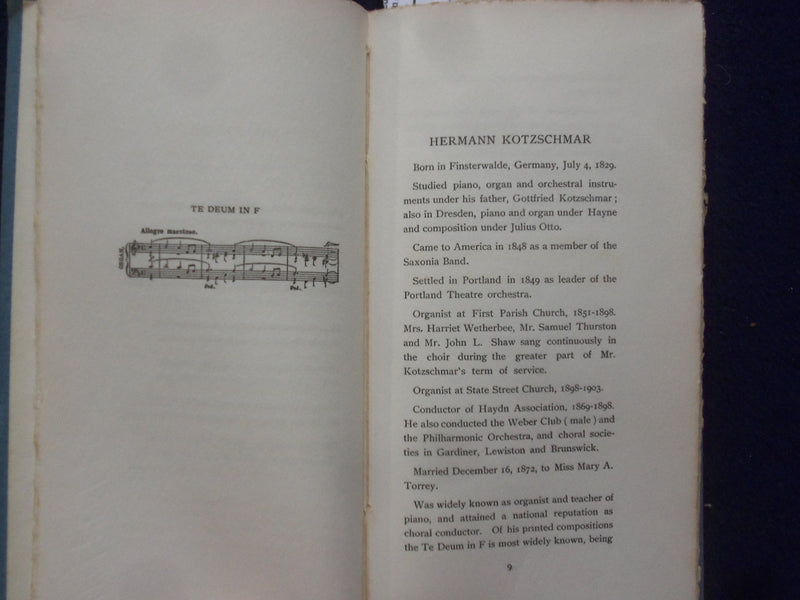 1909 HERMAN KOTZSCHMAR HARDCOVER BOOK - K 212