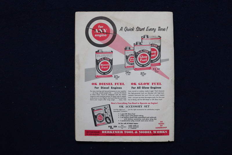1957 AUGUST AMERICAN MODELER MAGAZINE - RADIO CONTROL PLANE COVER - E 11442