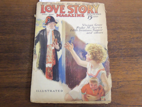 1925 AUGUST 22 LOVE STORY MAGAZINE ILLUSTRATED - VIVIAN GREY - K 1125