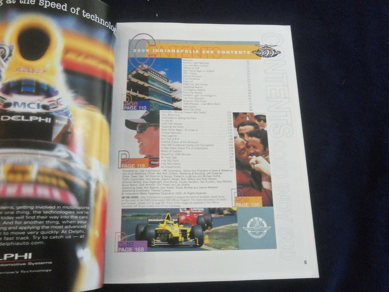 2000 MAY 28 84TH INDIANAPOLIS 500 RACING PROGRAM - GREAT PHOTOS - SP 6599K