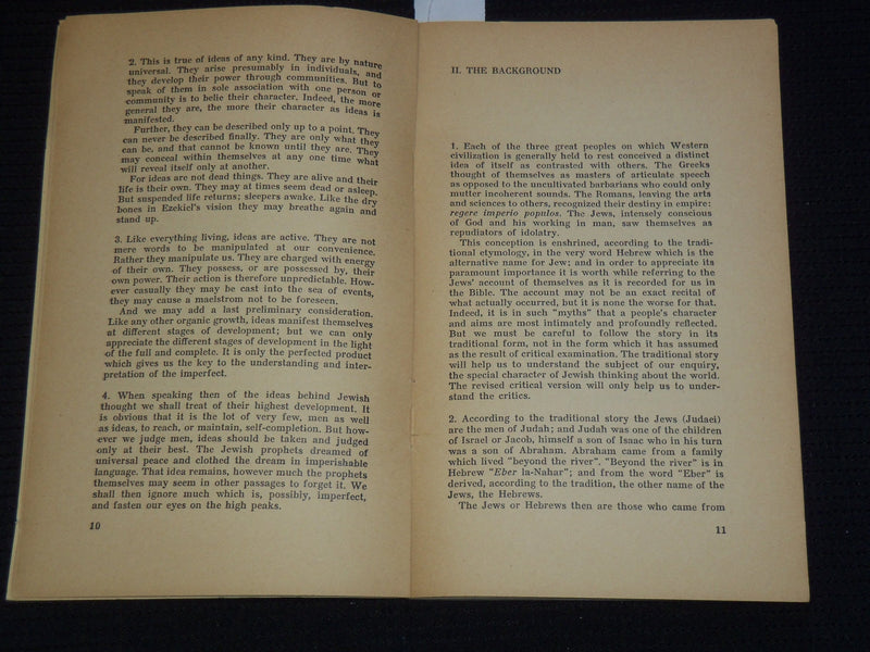 1954 JEWISH THOUGHT AS A FACTOR IN CIVILIZATION BOOK BY LEON ROTH - J 9576