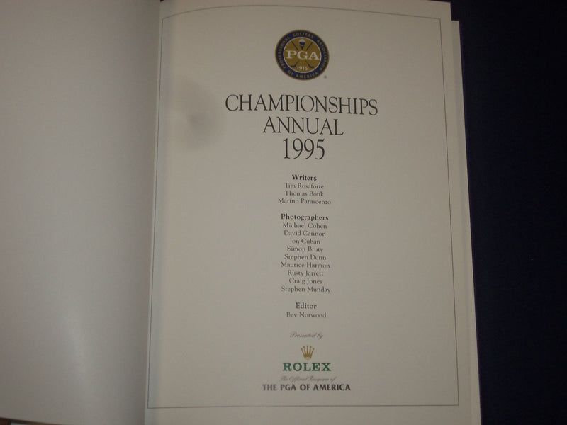 1995 PGA GOLF CHAMPIONSHIPS ANNUAL PRESENTED BY ROLEX - GREAT PHOTOS - J 1915