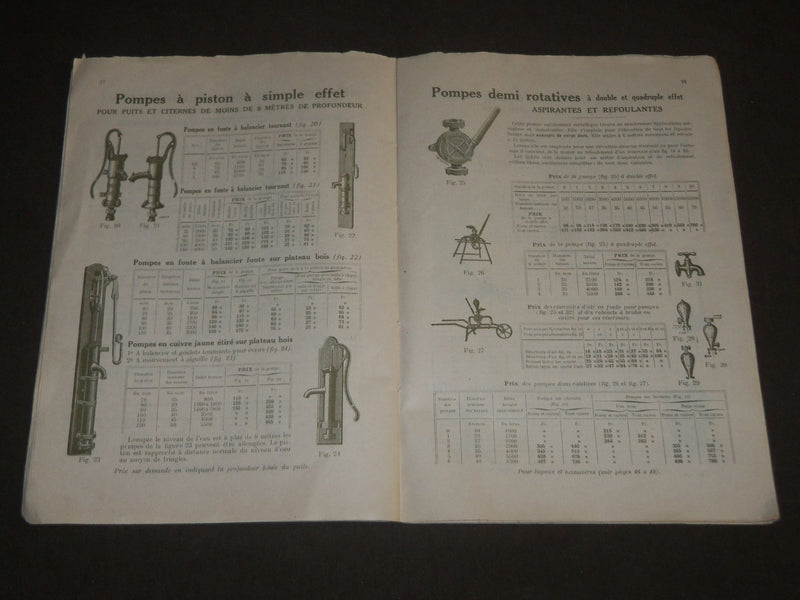 1900'S POMPES HIRT - MOTEURS MOTO-PUMPS FRENCH CATALOGUE - FR 438