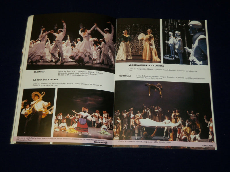 1988 ANTOLOGIA DE LA ZARZUELA BY JOSE TAMAYO PROGRAM - NICE PHOTOS - J 5117
