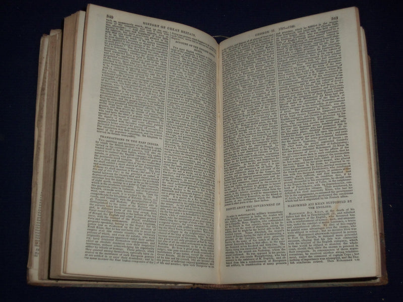 1829 THE HISTORY OF ENGLAND BOOK BY T. SMOLLETT MD - GREAT INFORMATION - KD 2372