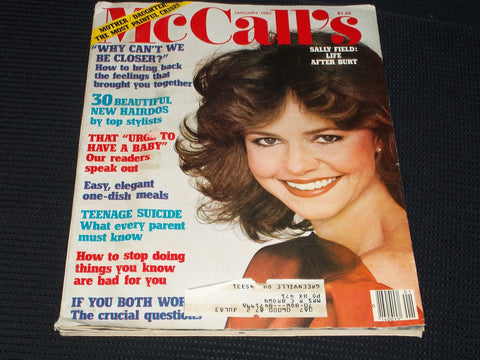 1982 JANUARY MCCALL'S MAGAZINE - SALLY FIELD FRONT COVER - E 639