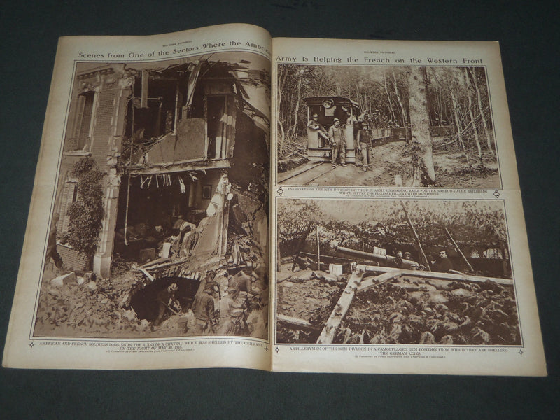 1918 AUGUST 29 MID-WEEK PICTORIAL MAGAZINE SECTION - ARRAS CATHEDRAL - NP 2845