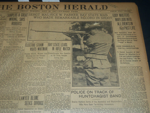 1907 JULY 26 THE BOSTON HERALD - EDDY MASTERS LOOK INTO HER PAST LIFE - BH 258