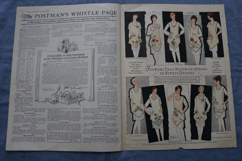 1928 AUGUST WOMAN'S WORLD MAGAZINE - ILLUSTRATIONS/STORIES/ADS - SP 4783S