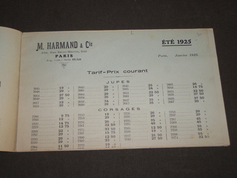 1925 SUMMER M. HARMAND & CIE POUR DAMES FRENCH CATALOGUE - FR 1131