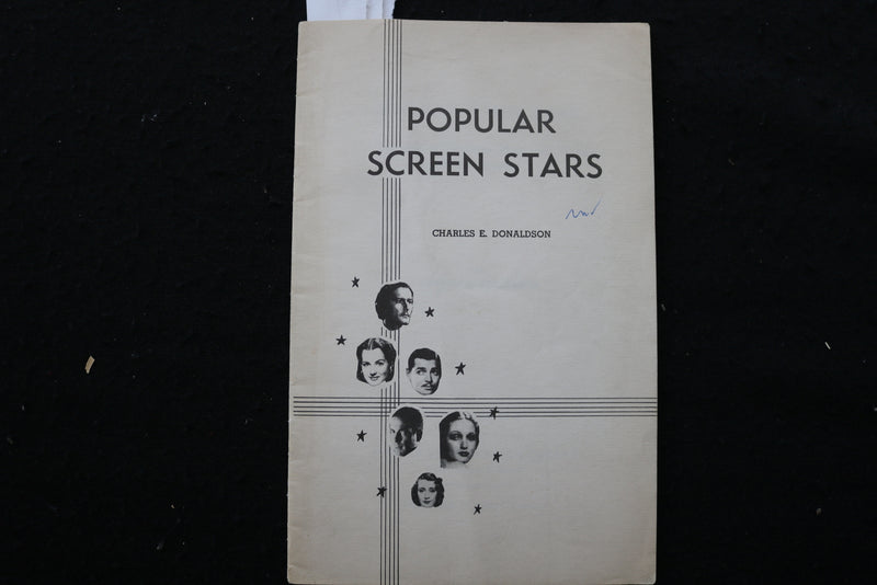1942 POPULAR SCREEN STARS SOFTCOVER BOOK BY CHARLES E. DONALDSON - K 2212