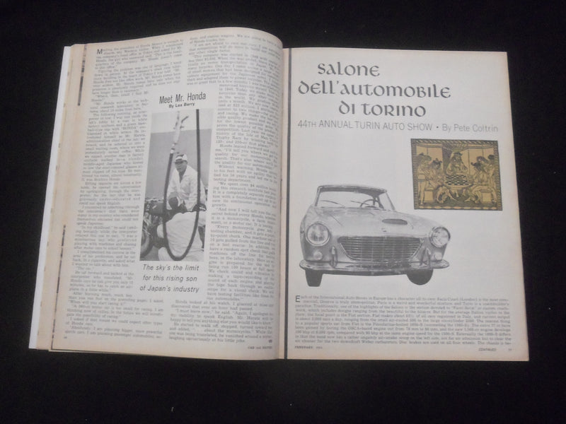 1962 FEBRUARY CAR AND DRIVER MAGAZINE - TRIUMPH SPITFIRE - J 7821