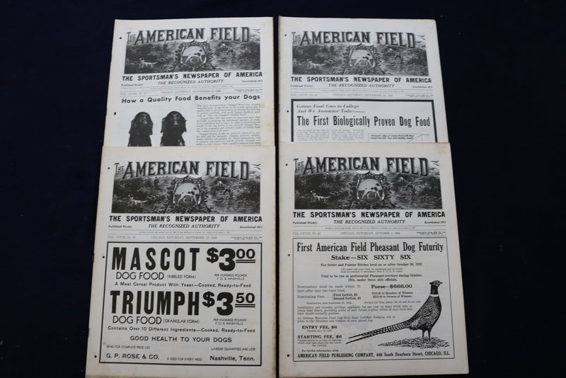 1932 THE AMERICAN FIELD SPORTSMAN'S NEWSPAPER OF AMERICA - LOT OF 28 - NP 8861