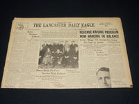 1934 THE LANCASTER DAILY EAGLE NEWSPAPER LOT OF 2 ISSUES - OHIO - NP 4860