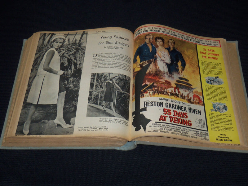 1962-1963 SUNDAY BOSTON ADVERTISER PICTORIAL BOUND VOLUME - KD 3806A