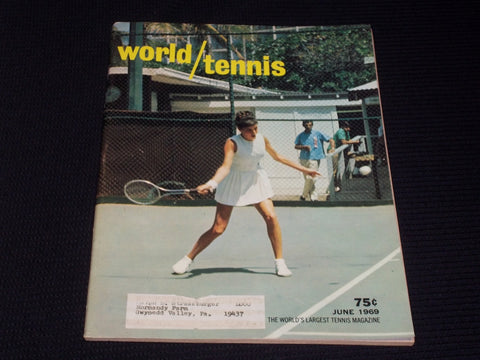 1969 JUNE WORLD TENNIS MAGAZINE - KATHY HARTER FRONT COVER - E 3588