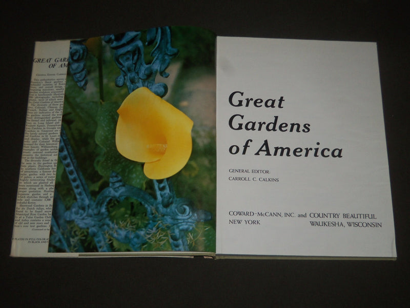 1969 GREAT GARDENS OF AMERICA EDITED BY CARROLL C. CALKINS BOOK - I 873
