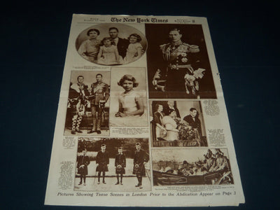 1936 DECEMBER 13 NEW YORK TIMES PICTURE SECTION - ROYAL FAMILY - PHOTOS- NT 7348