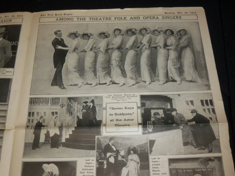1913 COTOBER 19 NEW YORK TIMES PICTURE SECTION - MANHATTAN AERIAL RACE - NP 5616