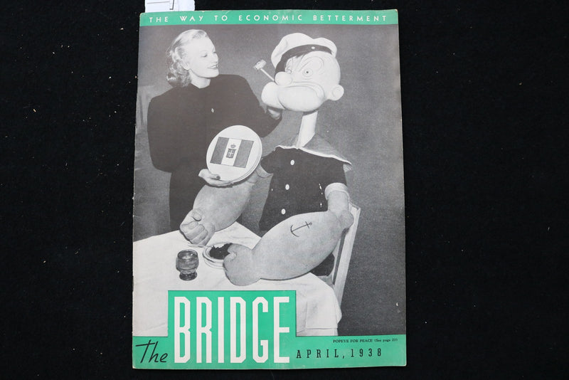 1938 APRIL THE BRIDGE MAGAZINE - POPEYE COVER - K 2911