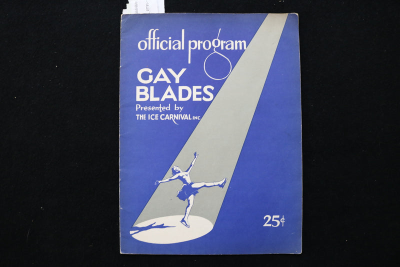 1937 GAY BLADES - ICE CARNIVAL OFFICIAL PROGRAM - K 2259