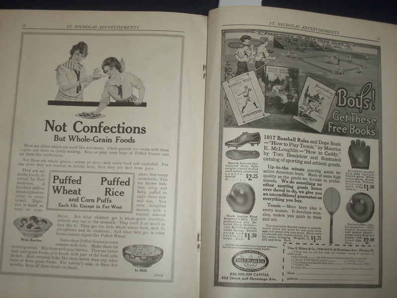 1917 AUGUST ST. NICHOLAS MAGAZINE - NORMAN ROCKWELL ILLUSTRATION - ST 5503M
