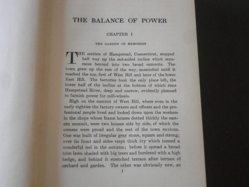 1906 THE BALANCE OF POWER BY ARTHUR GOODRICH BOOK - OTTO TOASPERN - KD 4563