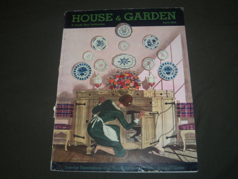 1935 APRIL THE HOUSE & GARDEN MAGAZINE - GREAT PHOTOS & ADS - ST 703