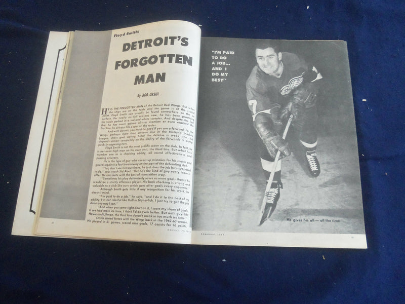 1968 FEBRUARY HOCKEY PICTORIAL MAGAZINE - STAN MIKIA COVER - ST 200S