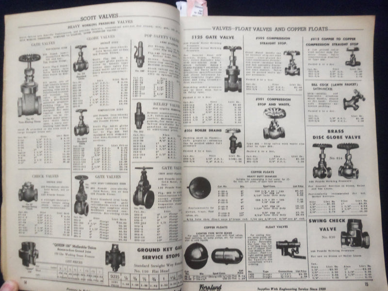 1952 FORSLUND PUMP AND MACHINERY CORPORATION CATALOG KANSAS CITY, MO - R 97P