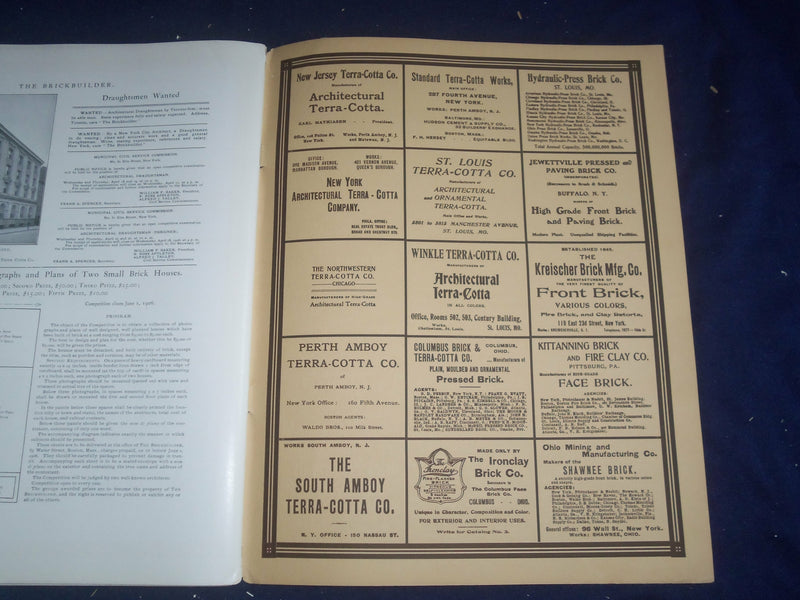 1906 MARCH THE BRICKBUILDER MAGAZINE - AN ARCHITECTURAL MONTHLY - ST 528H