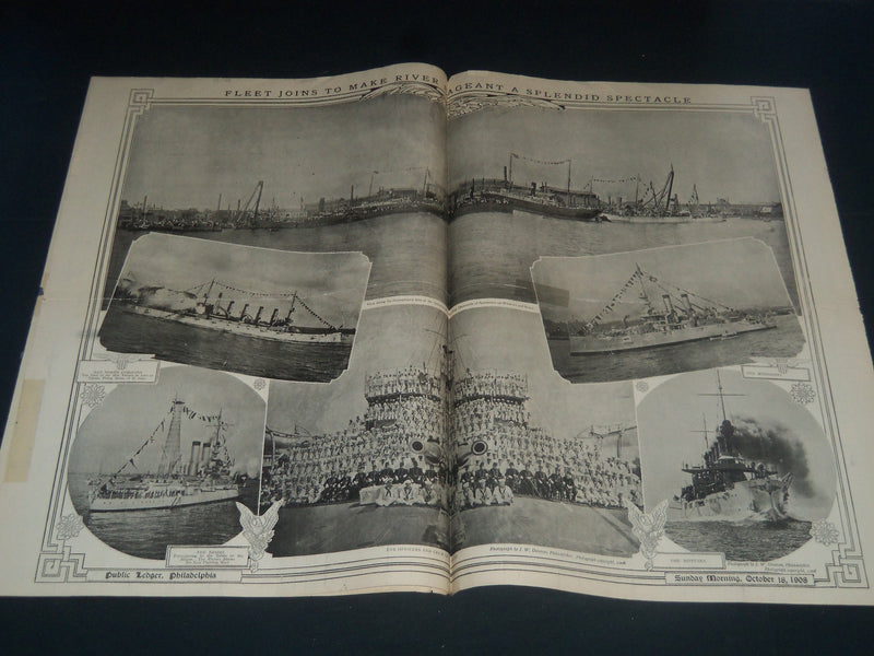 1908 OCTOBER 18 PHILADELPHIA LEDGER PICTURE SECTION - FOUNDERS WEEK - NT 7387
