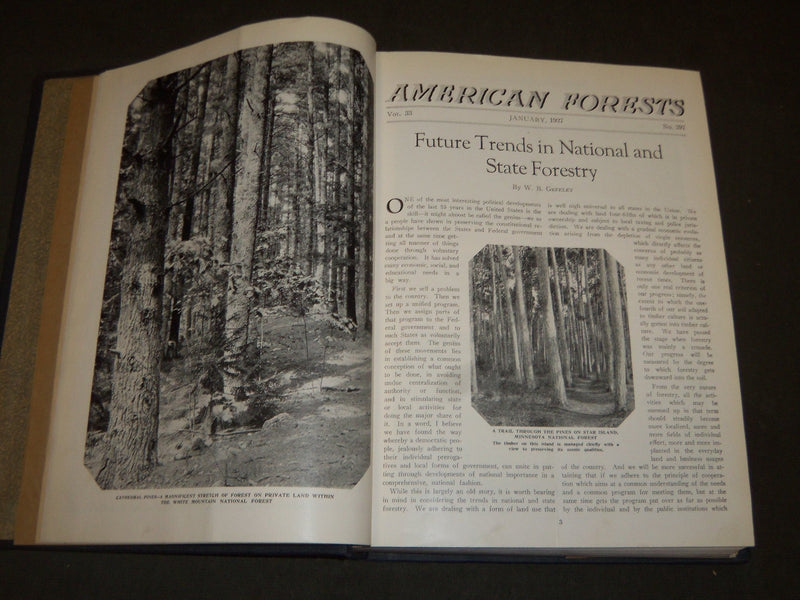 1927 JAN-DEC AMERICAN FORESTS & FOREST LIFE MAGAZINE BOUND VOLUME - R 409
