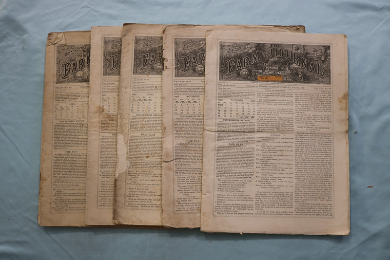 1882-1914 THE FARM JOURNAL - LOT OF 30 - O 3961