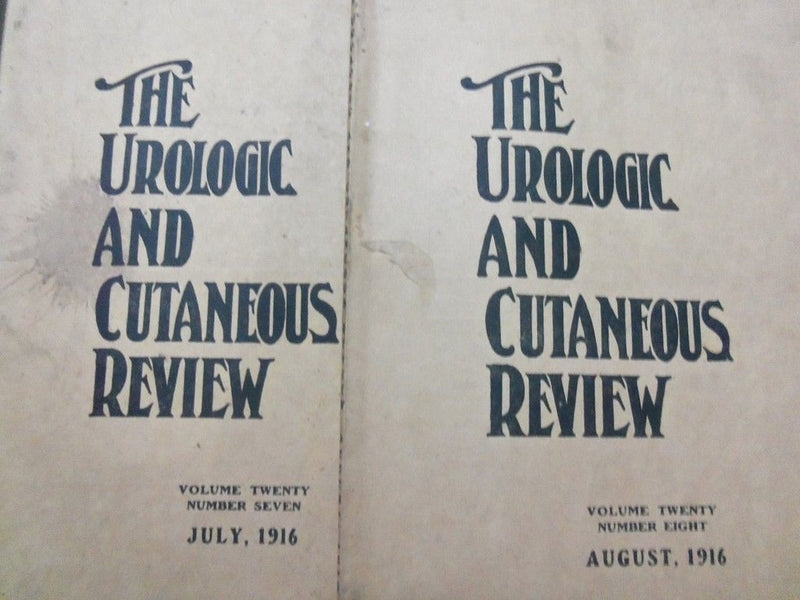 1916 THE UROLOGIC AND CUTANEOUS REVIEW MAGAZINE LOT OF 4 DIFFERENT - O 1983