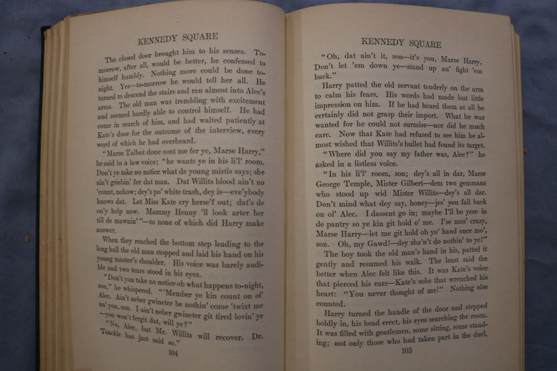 1911 KENNEDY SQUARE HARDCOVER BOOK BY F. HOPKINSON SMITH - KD 9596