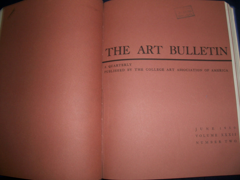 1950 & 1951 ART BULLETIN QUARTERLY BOUND VOLUME NO. 32 & 33 LOT OF 2 - KD 565