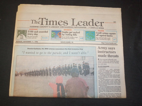 1996 NOV 11 WILKES-BARRE TIMES LEADER - ARMY INSTRUCTORS MADE THREATS - NP 7609