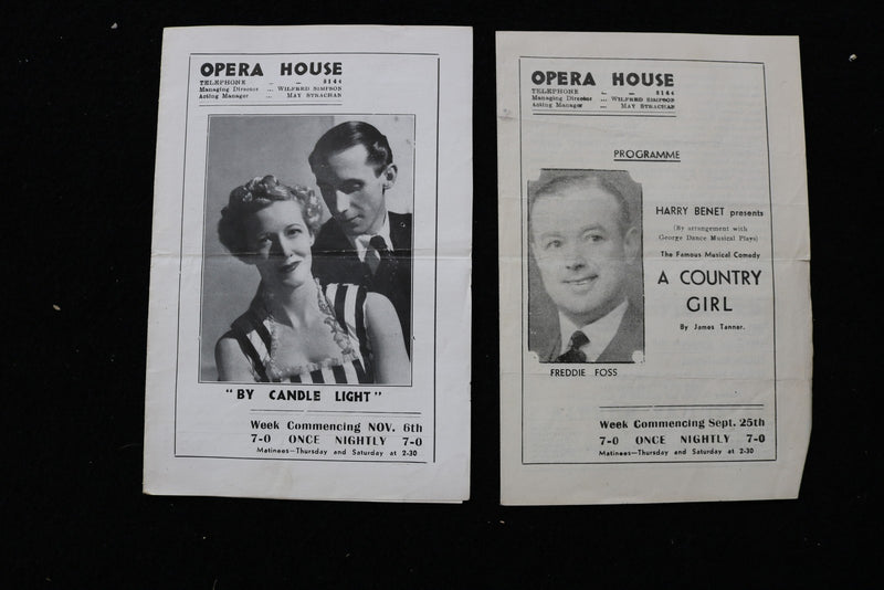 1940'S OPERA HOUSE PROGRAMME - LOT OF 8 - CHELTENHAM - K 2812