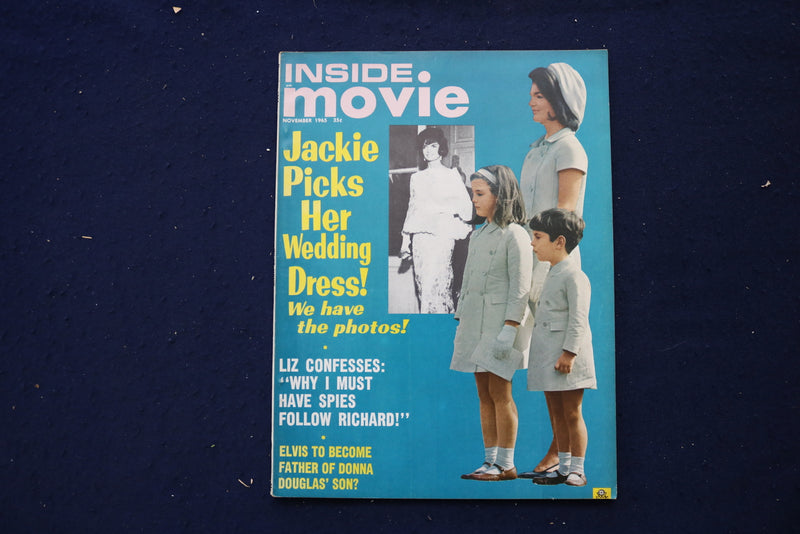 1965 NOVEMBER INSIDE MOVIE MAGAZINE - JACKIE KENNEDY COVER - E 18581