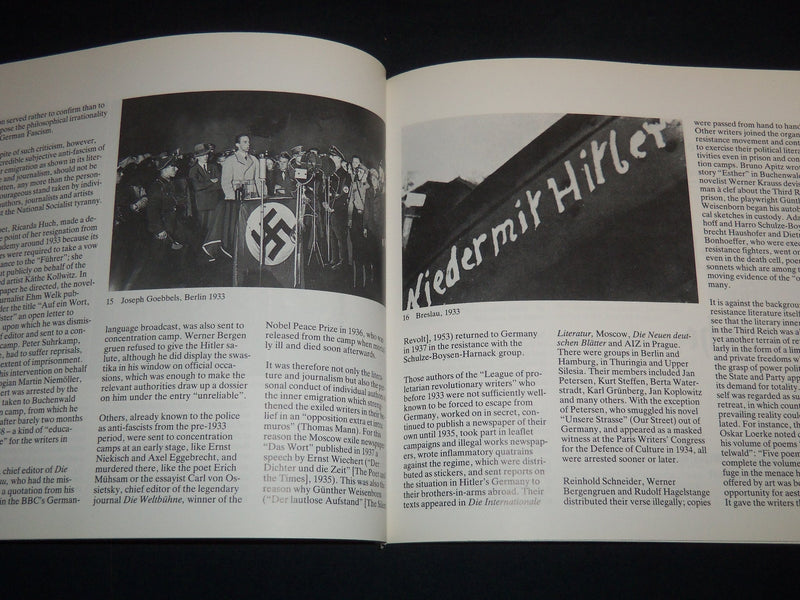 1991 ARTISTS AGAINST HITLER BOOK BY GERHARD SCHOENBERNER - J 9261