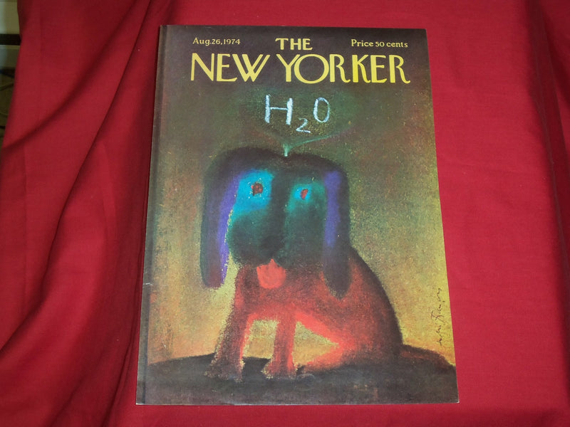1974 AUGUST 26 NEW YORKER MAGAZINE FRONT COVER ONLY - GREAT ART FOR FRAMING