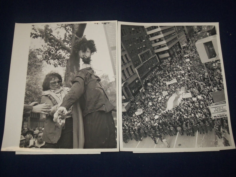 1979 OCTOBER 12 ANTI-CASTRO DEMONSTRATORS PRESS PHOTOS LOT OF 7 - O 1565