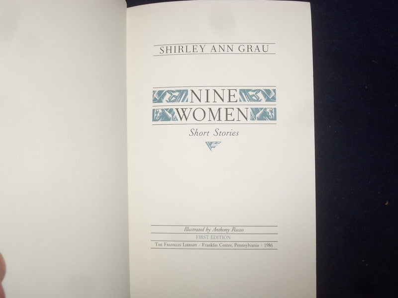 1986 NINE WOMEN HARDCOVER BOOK - SHIRLEY ANN GRAU - SIGNED 1ST EDITION - KD 8983